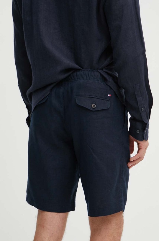 Oblečenie Ľanové šortky Tommy Hilfiger MW0MW34498 tmavomodrá