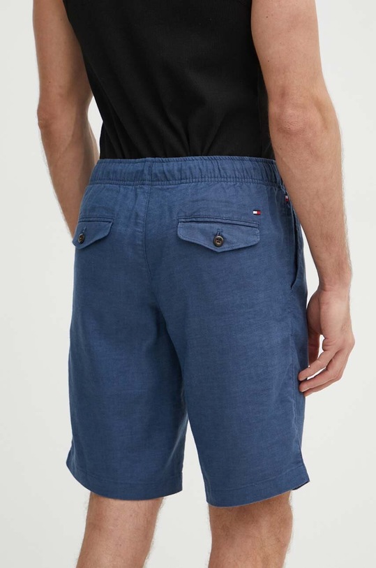 Oblečenie Ľanové šortky Tommy Hilfiger MW0MW34498 tmavomodrá