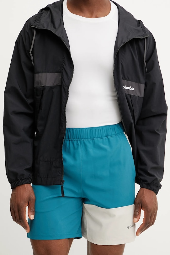 Columbia szorty outdoorowe Columbia Hike tkanina turkusowy 2072004