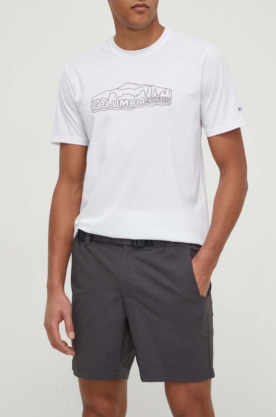 Outdoorové šortky Columbia Landroamer látka šedá 2072721