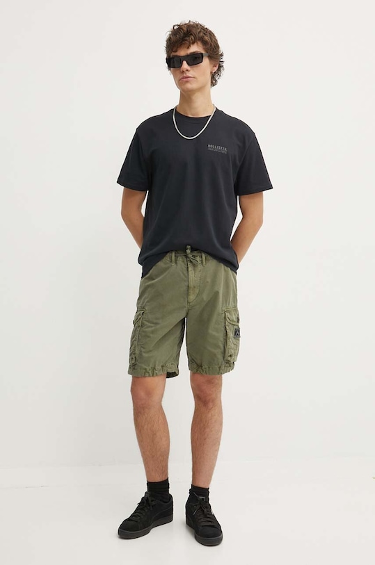 Superdry szorty bawełniane M7110435A.8TQ zielony SS24