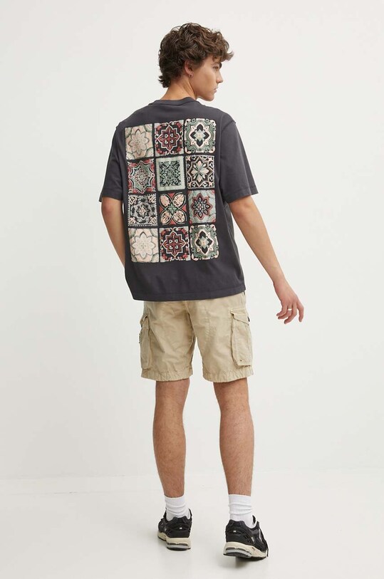 Superdry pantaloni scurti din bumbac M7110435A.29C bej SS24
