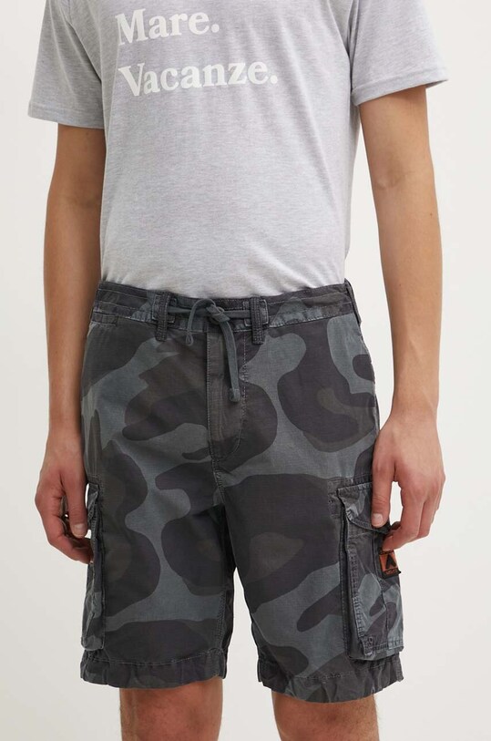 Superdry pantaloni scurti din bumbac bumbac gri M7110435A.2LG