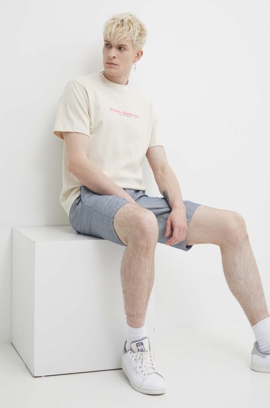 Superdry szorty lniane M7110423A.JKC granatowy SS24