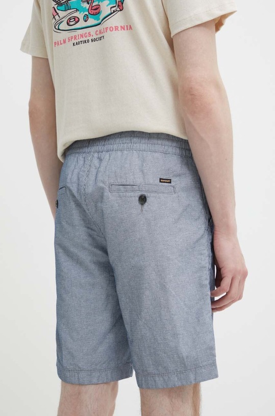 Odzież Superdry szorty lniane M7110423A.JKC granatowy