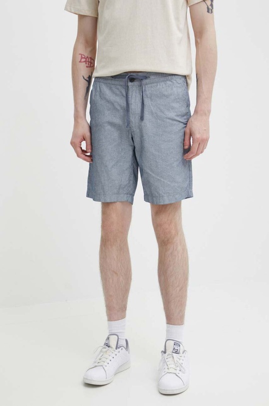 Superdry szorty lniane granatowy M7110423A.JKC