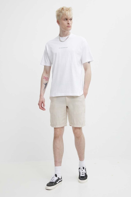 Superdry pantaloni scurti din in M7110423A.6XM bej SS24