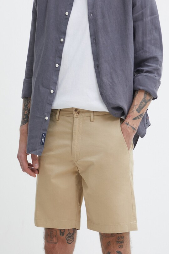 Superdry szorty z elastanem beżowy M7110422A.5YE