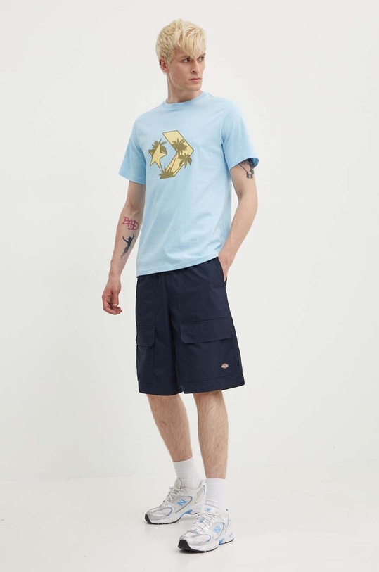 Βαμβακερό σορτσάκι Dickies FISHERSVILLE SHORT DK0A4YSI σκούρο μπλε SS24