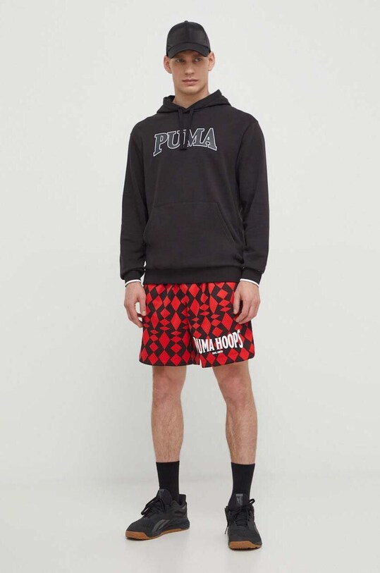 Puma pantaloni scurți de antrenament Big Joker tricotaj rosu 624752