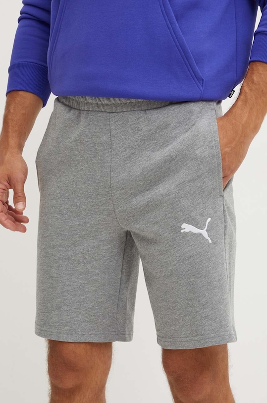 Puma pantaloni scurti din bumbac gri 658608
