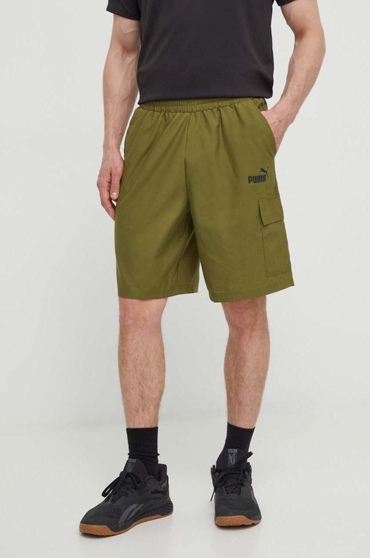 Puma pantaloni scurți panza verde 679731