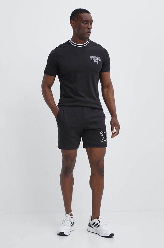 Puma szorty bawełniane PUMA X ONE PIECE 624669 czarny SS24