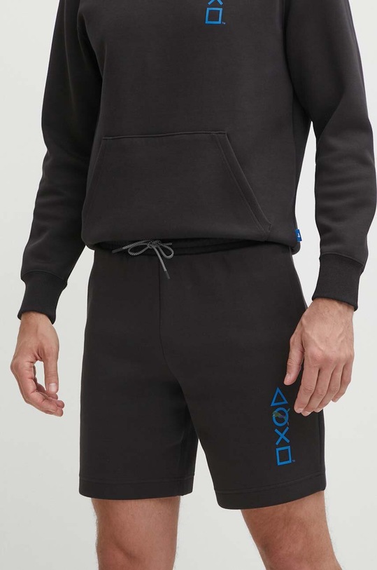 Puma pantaloni scurti PUMA X PLAYSTATION tricotaj negru 624691