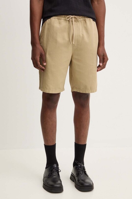 AllSaints pantaloni scurți din amestec de in HANBURY cu un amestec de in bej MF081Y