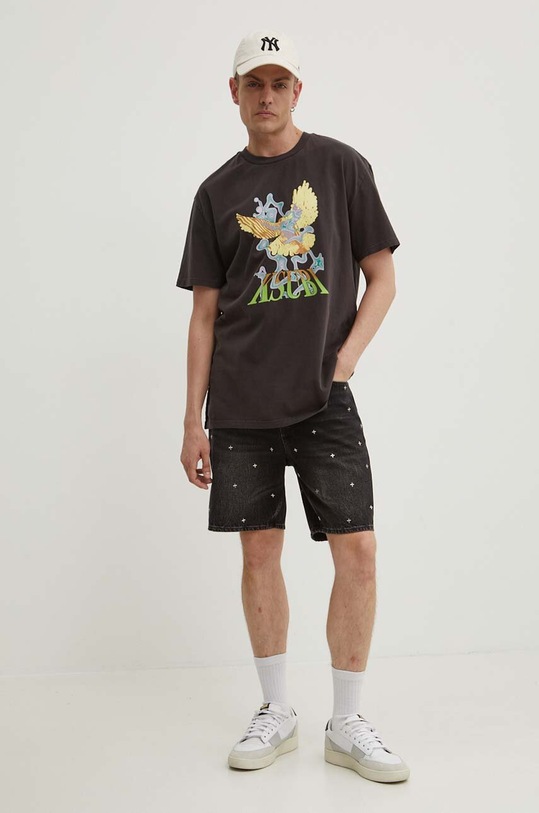 KSUBI pantaloni scurți din denim anti short MPS24WA019 negru SS24