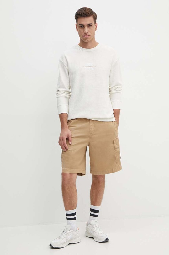Шорты Calvin Klein Jeans J30J325140 бежевый SS24