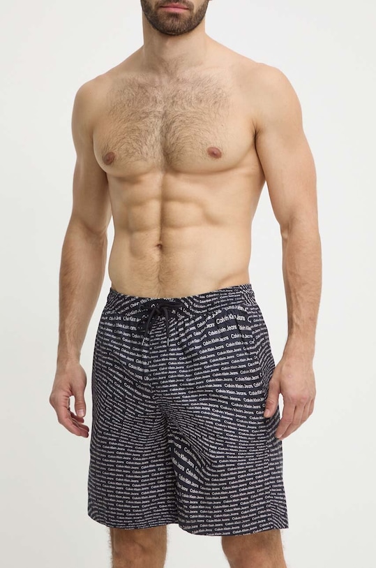 Бавовняні шорти Calvin Klein Jeans бавовна чорний J30J325473
