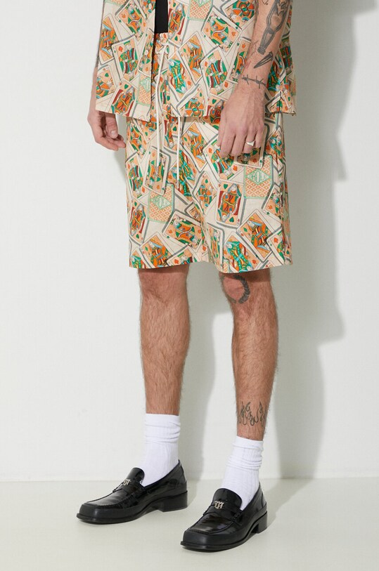 Plátěné kraťasy Drôle de Monsieur Le Short Jeu de Cartes oranžová D.BS138.LI002.PC