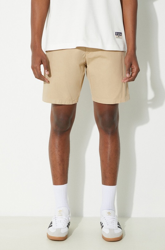 Carhartt WIP cotton shorts John fabric beige I021730.1YAGD