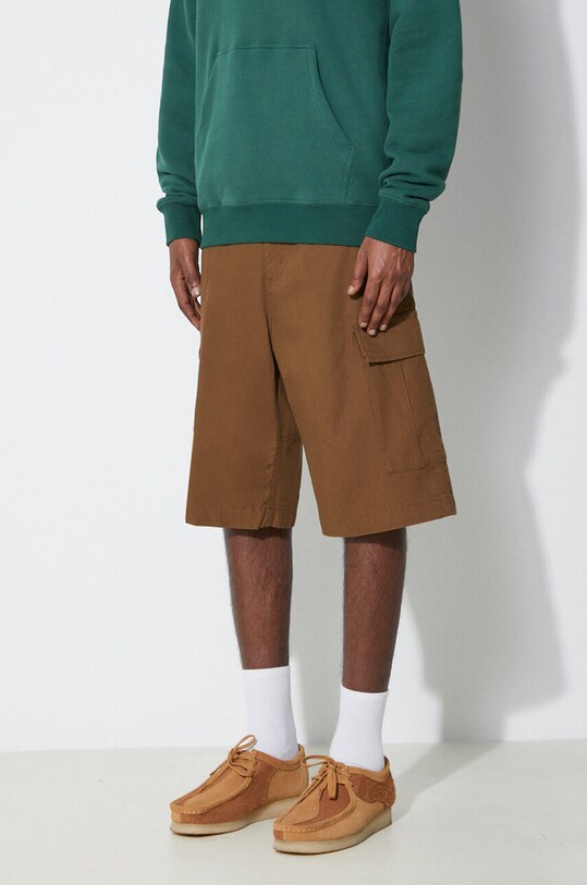 Pamučne kratke hlače Carhartt WIP Regular Cargo smeđa I028246.1ZD02