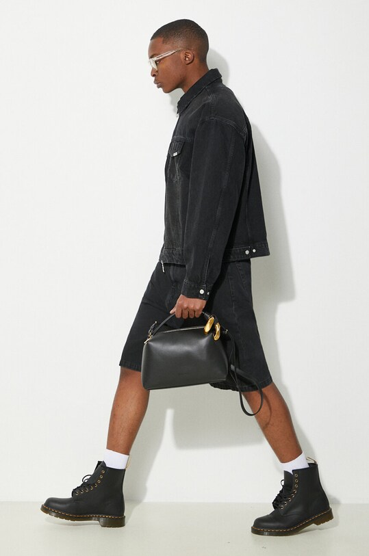 Дънков къс панталон Carhartt WIP Landon I030469.8906 черен SS25
