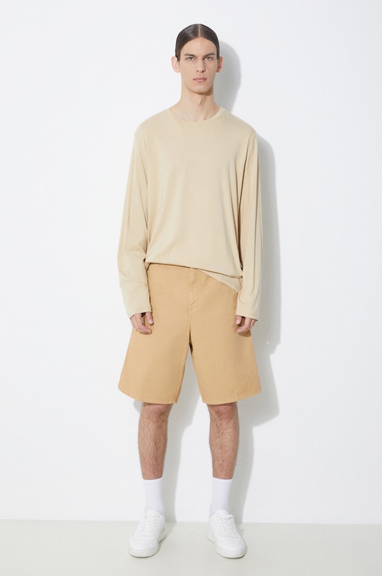Carhartt WIP cotton shorts Single Knee Short I031504.1YHGD beige SS24