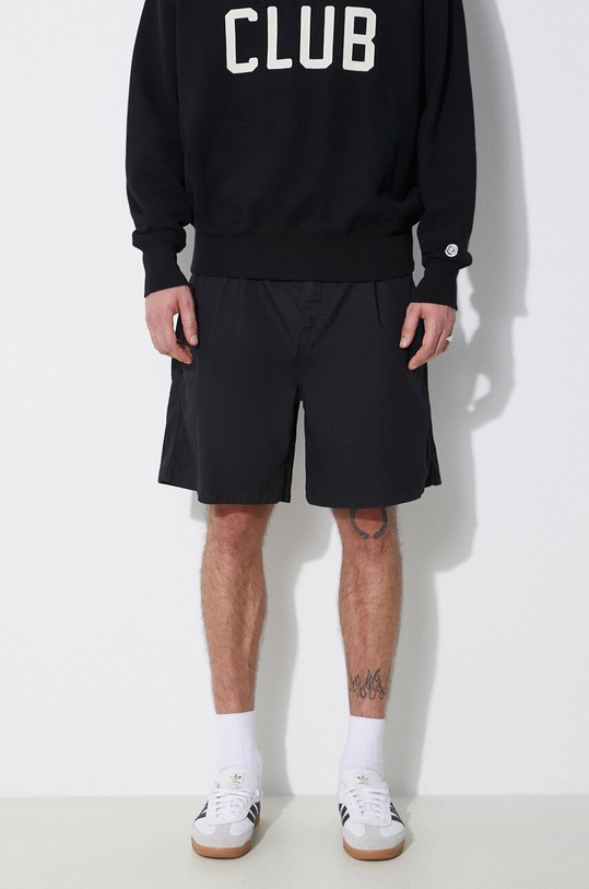 Carhartt WIP cotton shorts Albert fabric black I033125.8902