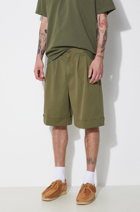 Carhartt WIP cotton shorts Mart green I033130.1YS06