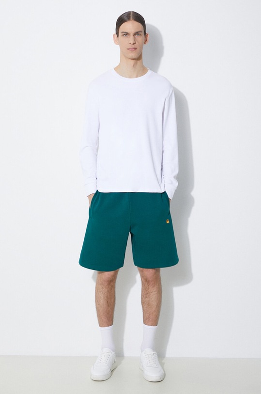 Carhartt WIP shorts Chase Sweat Short I033669.1YWXX green SS24