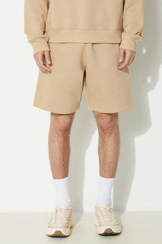 Carhartt WIP shorts Chase Sweat Short plain beige I033669.22IXX