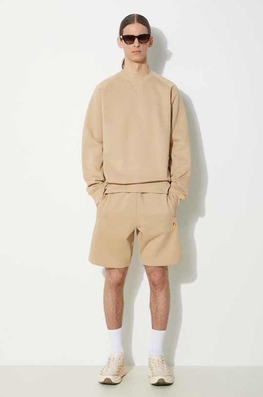 Carhartt WIP shorts Chase Sweat Short I033669.22IXX beige SS24