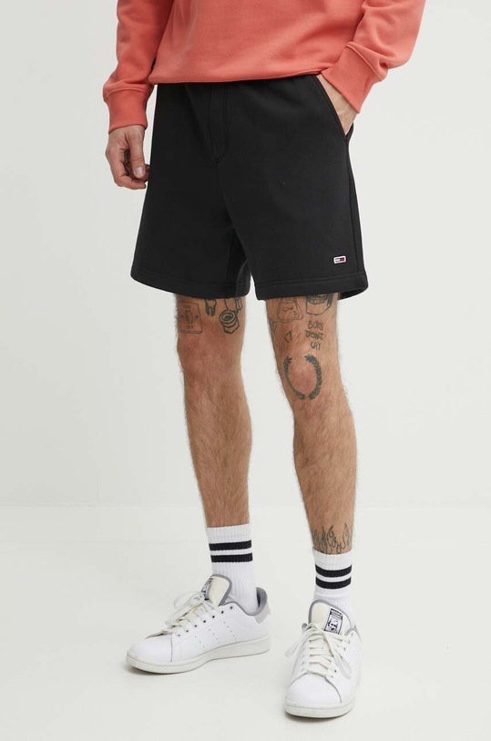 Шорти Tommy Jeans трикотаж чорний DM0DM18978