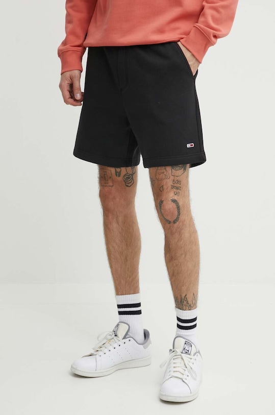 Tommy Jeans szorty dzianina czarny DM0DM18978