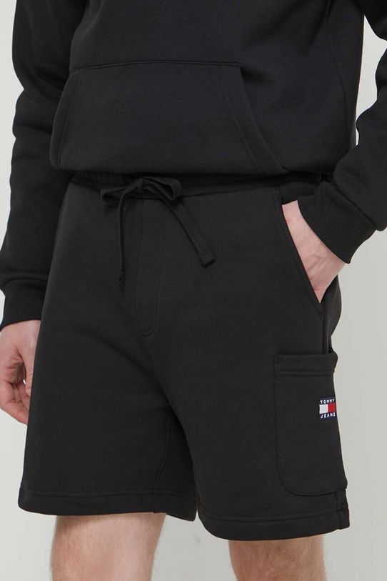 Tommy Jeans szorty bawełniane bawełna czarny DM0DM18479