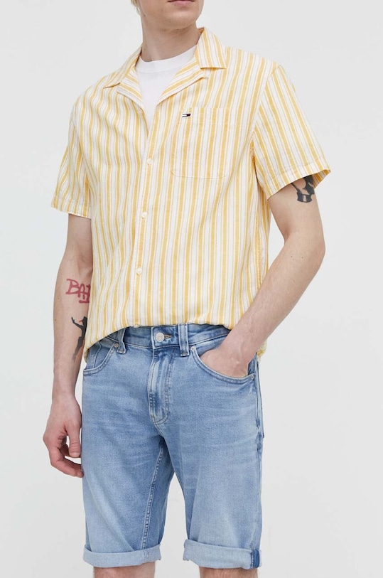 Tommy Jeans pantaloni scurți jeans albastru DM0DM18793