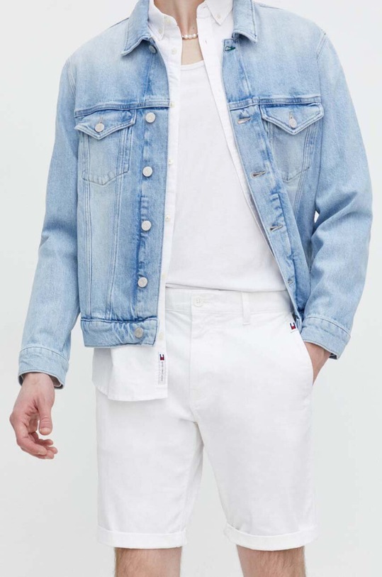 Tommy Jeans szorty z elastanem biały DM0DM18812
