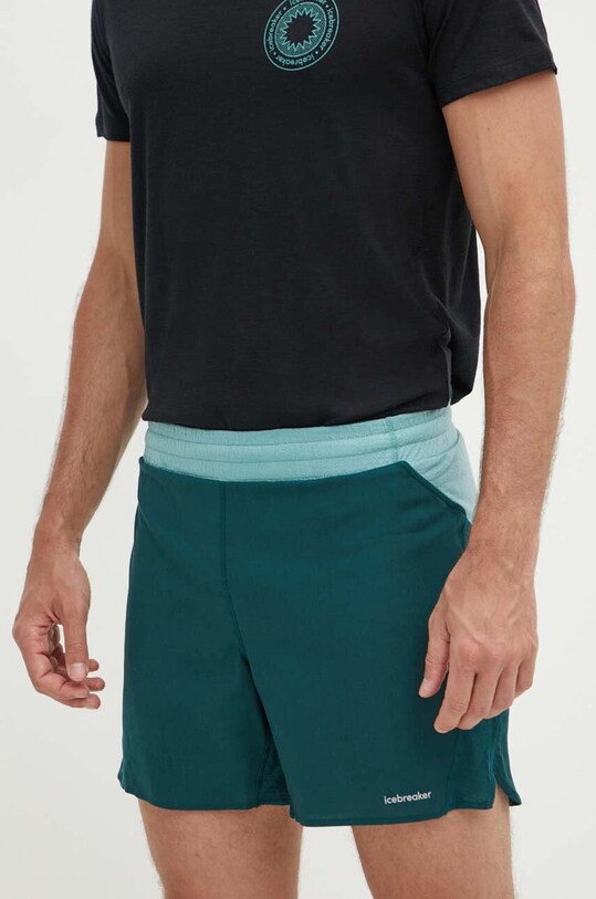 Шорти outdoor Icebreaker 125 ZoneKnit Merino Blend Speed тканина зелений IB0A56X9A971