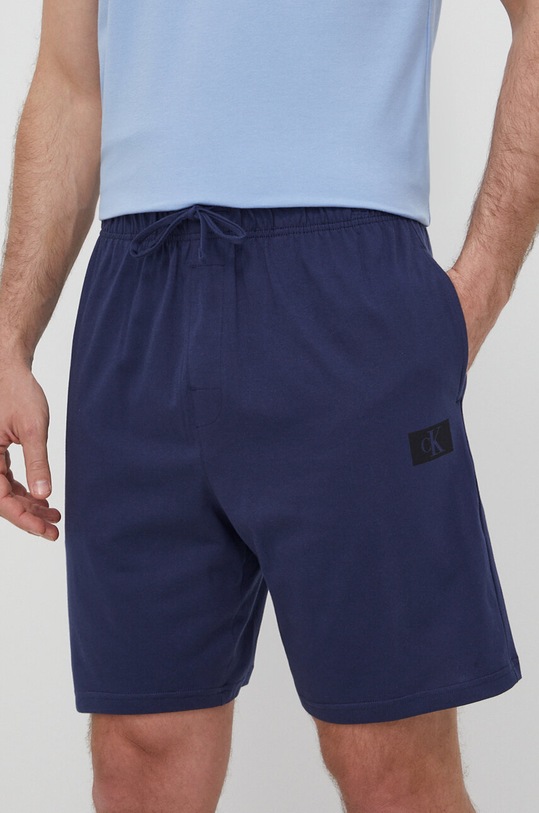 Хлопковые шорты лаунж Calvin Klein Underwear хлопок тёмно-синий 000NM2610E