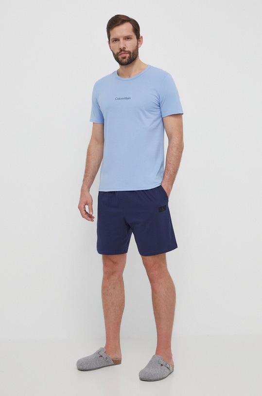 Хлопковые шорты лаунж Calvin Klein Underwear 000NM2610E тёмно-синий SS24
