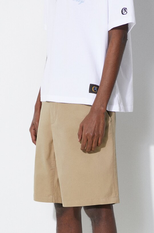 Lacoste pantaloni scurti din bumbac bej FH8140