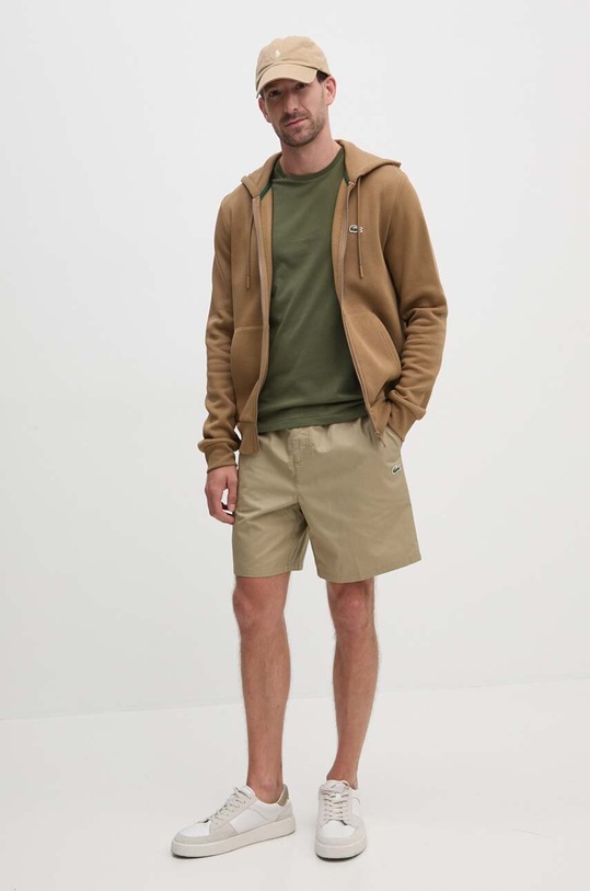 Lacoste szorty bawełniane GH7220. brązowy SS24