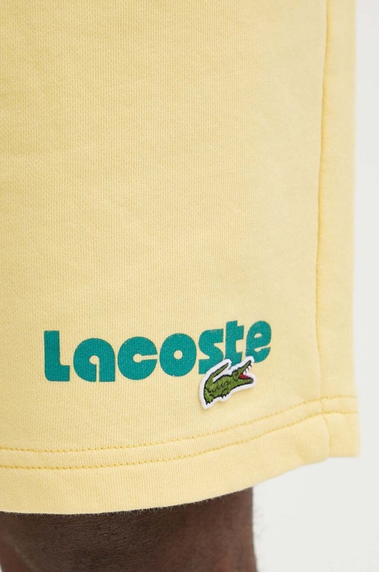 Bavlněné šortky Lacoste žlutá GH7526