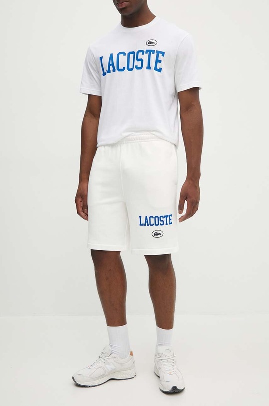 Lacoste szorty bawełniane dzianina biały GH7499