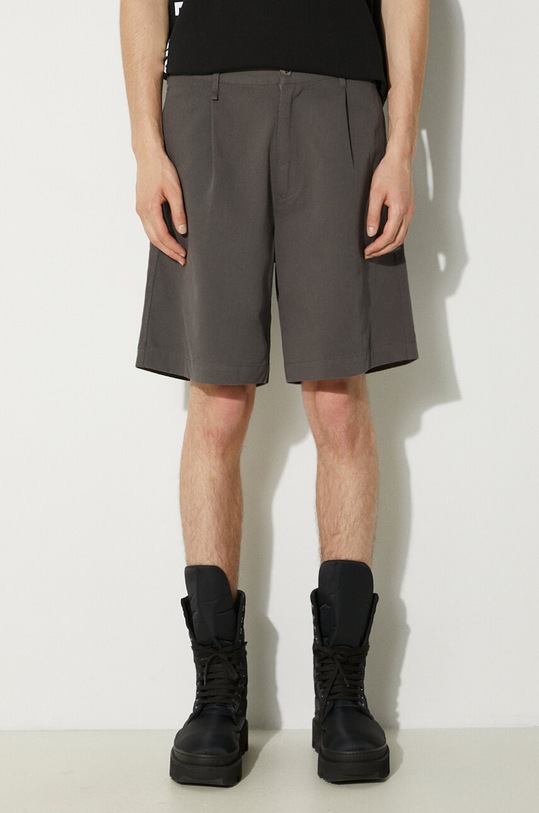 Human Made cotton shorts Skater Shorts fabric gray HM27PT021