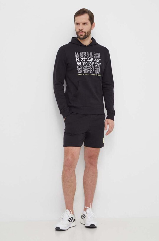 The North Face pantaloni scurti din bumbac NF0A87ECJK31 negru SS24