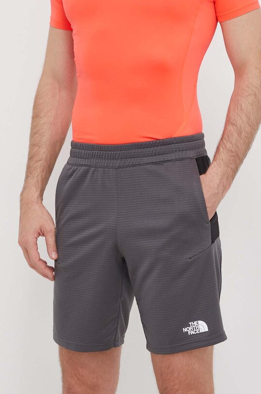 Športové krátke nohavice The North Face Mountain Athletics pletenina sivá NF0A87J4WUO1
