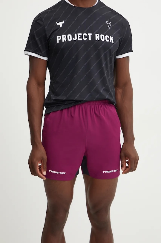 Σορτς προπόνησης Under Armour Project Rock εμπριμέ ροζ 1384217