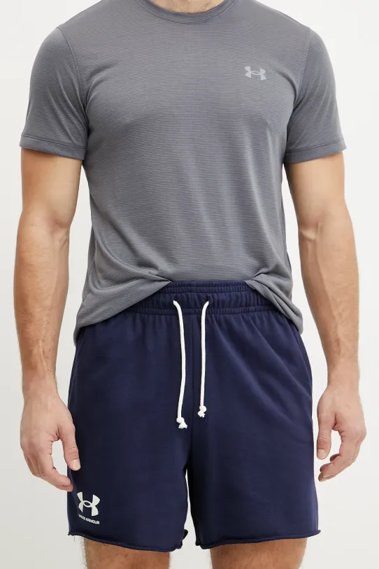 Under Armour pantaloncini da allenamento Rival maglia blu navy 1382427