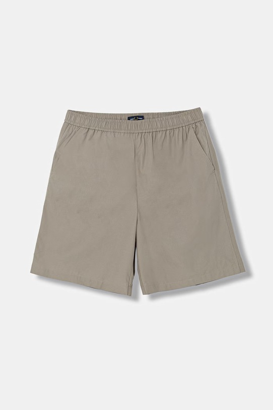 Βαμβακερό σορτσάκι Fred Perry Wide Leg Poplin Shorts βαμβάκι μπεζ S7173.U54